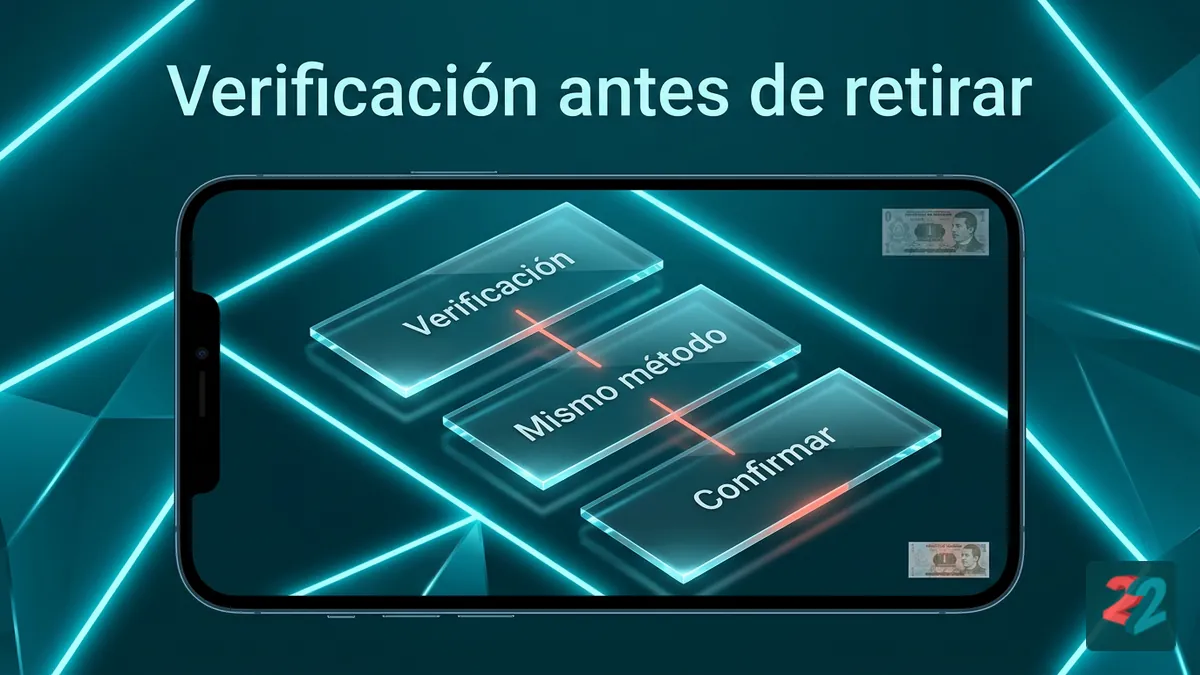 Pasos de verificación de cuenta antes de retirar dinero en 22bet Honduras, mockup de celular