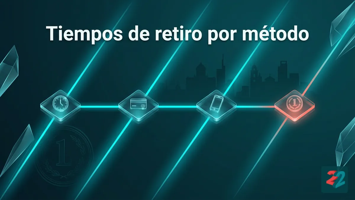 Línea de tiempo de los plazos de procesamiento de retiros en 22bet Honduras según el método